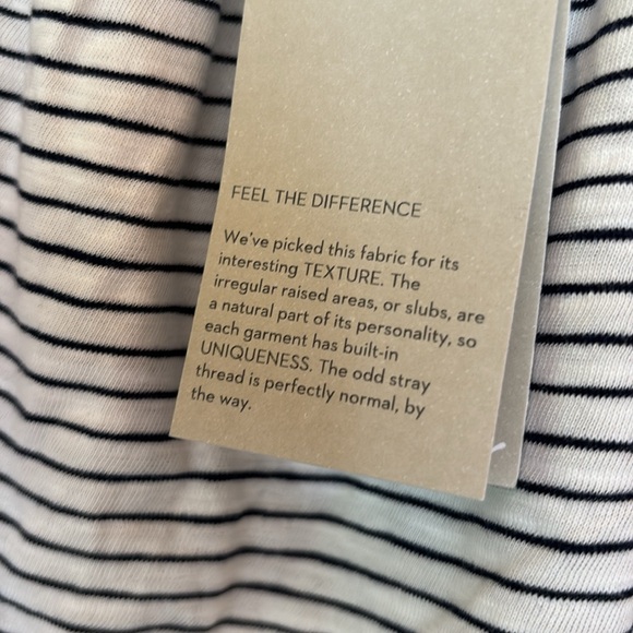 Boden White with Navy Stripes 3/4 Length Sleeves Top S - Picture 5 of 10